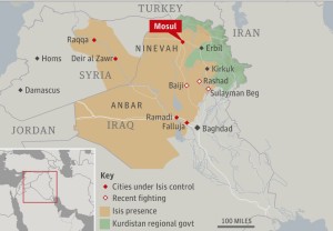 Image: ISIS’s alleged territory spans across both Iraqi and Syrian territory. If it is able to establish a NATO-backed buffer zone, it will be able to launch attacks with impunity into Syria, Iraq, and Iran – in a region-wide sectarian war the West has been engineering for years.