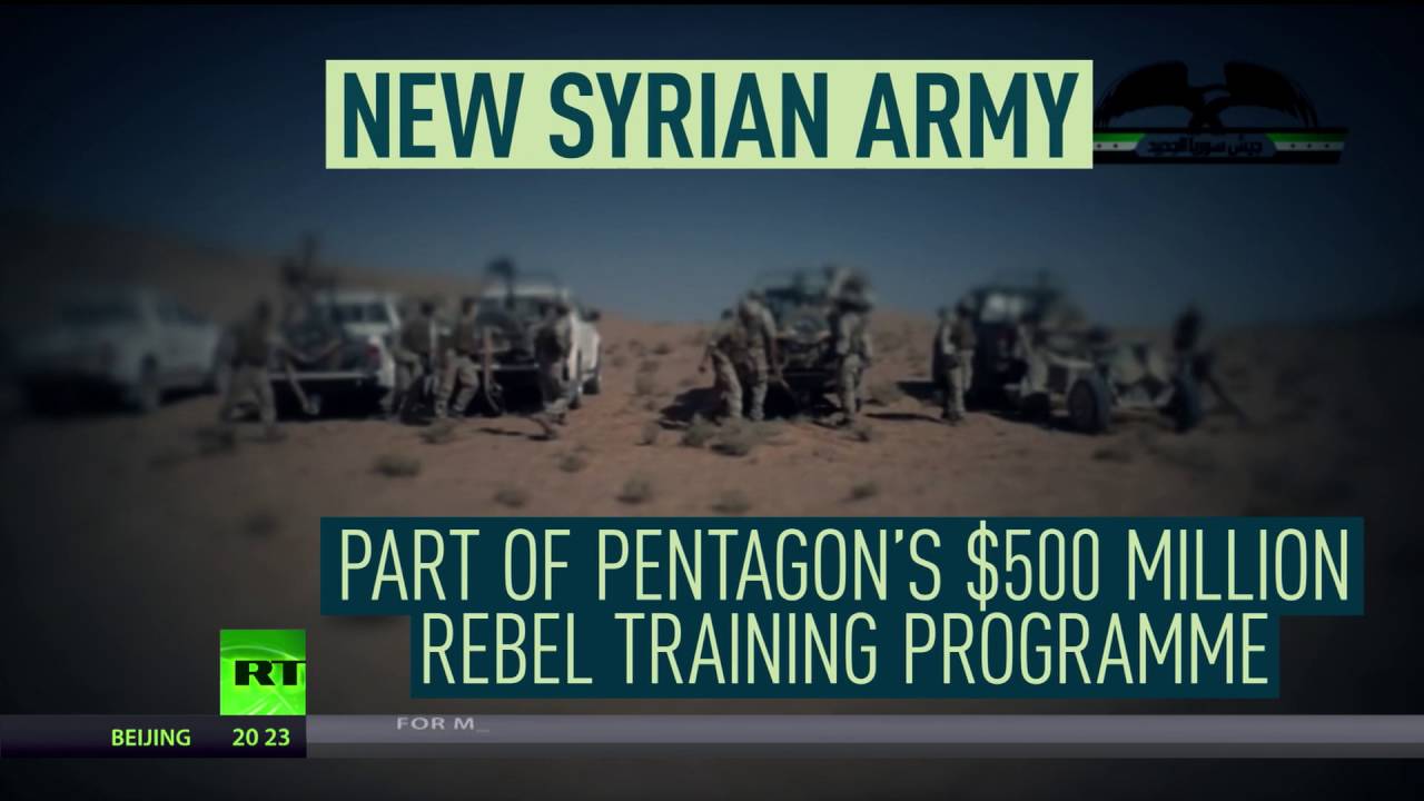 New Syrian Army – Part of the Pentagons $500 million ‘Rebel’ Training Program – (Image: RT)