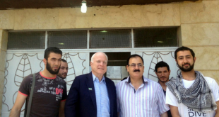 Senator John McCain in Syria with members of the U.S.-backed rebel group Northern Storm